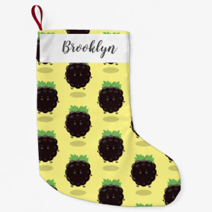 Petite Chaussette De Noël Caricature mignonne de mûre mauve de mûre mûre mau