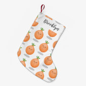 Petite Chaussette De Noël Caricature vert oignon brun joli (Devant (Accrochage))