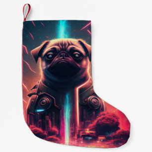 Petite Chaussette De Noël Carlin adorable en costume robotique futuriste
