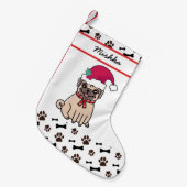 Petite Chaussette De Noël Carlin Chien Noël Avec Nom De Chien Personnalisé (Devant (Accrochage))