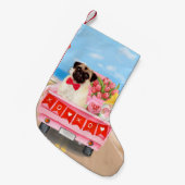 Petite Chaussette De Noël Carlin Chien Saint-Valentin Coeurs de camion (Devant (Accrochage))