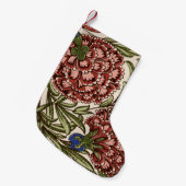 Petite Chaussette De Noël Carnation Carrelage Fleur Antique Art Rustique (Devant (Accrochage))