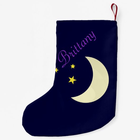 Petite Chaussette De Noël Carousel Dreams Midnight Blue Christmas Stocking (Dos)