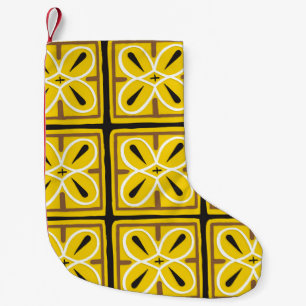 Petite Chaussette De Noël Carreaux ornementaux vintages Design Motif