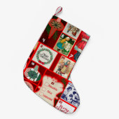 Petite Chaussette De Noël Carrés de l'illustration de Noël (Devant (Accrochage))