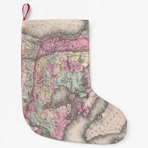 Petite Chaussette De Noël Carte vintage du Canada (1857)
