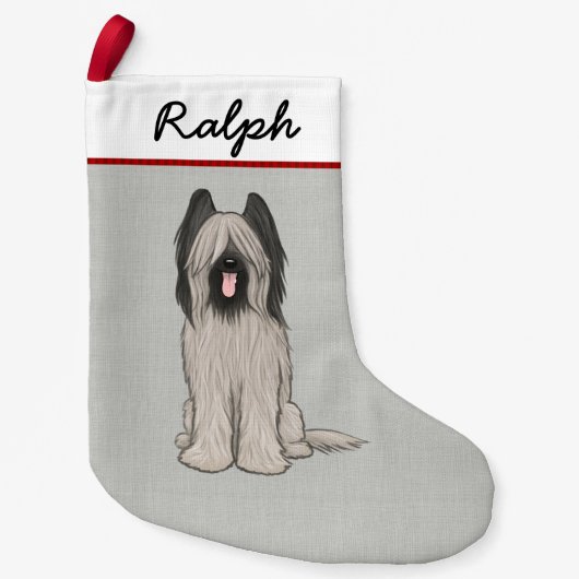 Petite Chaussette De Noël Cartoon Dog personnalisable Pet Lover (Devant)