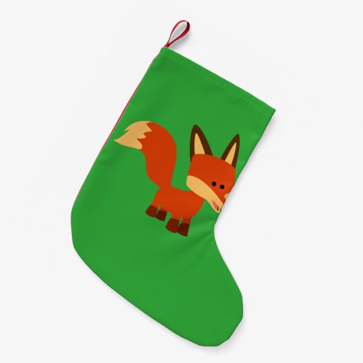 Petite Chaussette De Noël Cartoon fin Astute Fox Noël Stocker (Devant (Accrochage))