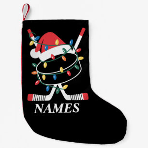 Petite Chaussette De Noël Casquette de Noël personnalisée avec nom Hockey Xm