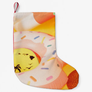 Petite Chaussette De Noël Casquette solaire Brown près du flotteur