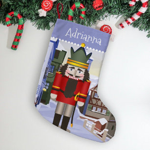Petite Chaussette De Noël Casse-noix rouge, allemand bavarois Personnalisé