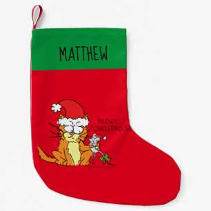 Petite Chaussette De Noël Cat Christmas Drôle Cartoon Mouse mignonne