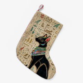 Petite Chaussette De Noël Cat égyptien - Bastet sur le papyrus (Devant (Accrochage))