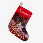 Petite Chaussette De Noël Cat Noir et Blanc Stocker Noël (Devant (Accrochage))