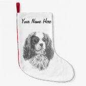 Petite Chaussette De Noël Cavalier King Charles Spaniel (Devant)