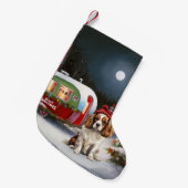 Petite Chaussette De Noël Cavalier King Charles Spaniel Caravane Noël (Devant (Accrochage))