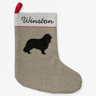 Petite Chaussette De Noël Cavalier King Charles Spaniel Silhouette