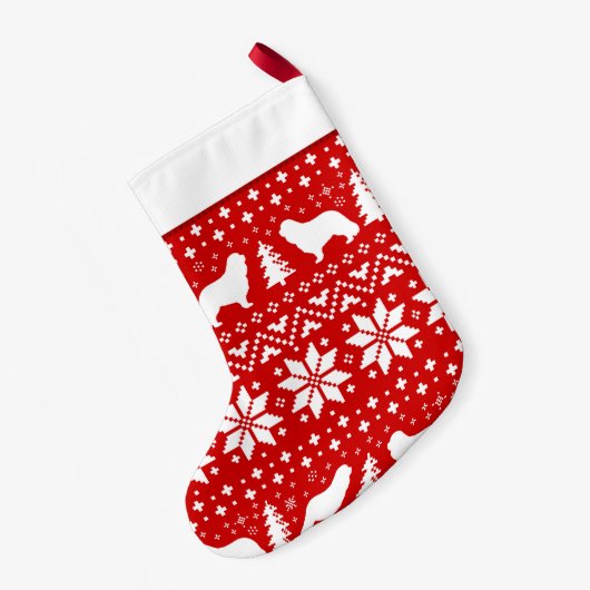 Petite Chaussette De Noël Cavalier King Charles Spaniel Silhouettes (Dos (Accrochage))