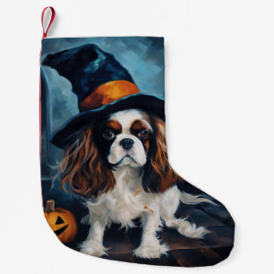 Petite Chaussette De Noël Cavalier King Citrouilles Halloween effrayant