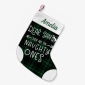 Petite Chaussette De Noël Ce Sont Les Mignonnes Les Vertes Plaid Mignonnes D (Devant (Accrochage))