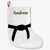 Petite Chaussette De Noël Ceinture noire des arts martiaux (Devant)