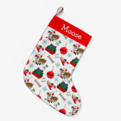 Petite Chaussette De Noël Célébration De Noël Avec Goofy Bulldog (Devant (Accrochage))