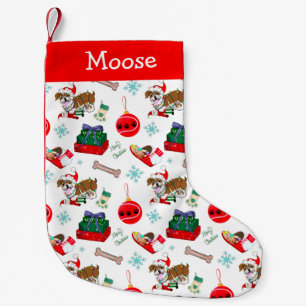 Petite Chaussette De Noël Célébration De Noël Avec Goofy Bulldog