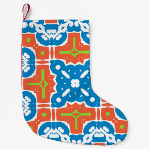 Petite Chaussette De Noël céramique mexicaine ancienne talavera. Vintage et