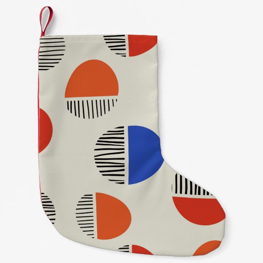 Petite Chaussette De Noël Cercles Abstraits motif transparent, arrière - pla (Devant)