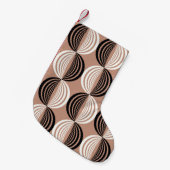 Petite Chaussette De Noël Cercles Brown géométriques Conception transparente (Devant (Accrochage))