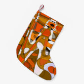 Petite Chaussette De Noël Cercles d'automne lumineux : motif abstrait. (Devant (Accrochage))