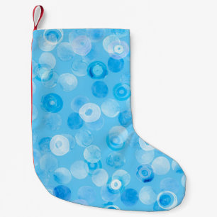 Petite Chaussette De Noël Cercles d'hiver : Pois Abstraits.