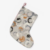 Petite Chaussette De Noël Cercles gris : Motif simple et transparent (Devant (Accrochage))