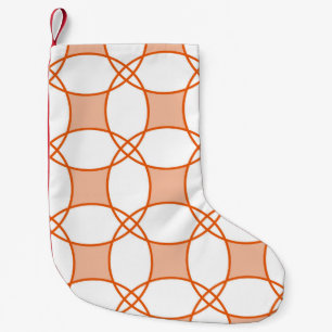 Petite Chaussette De Noël Cercles vintages Art : Motif géométrique transpare