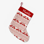 Petite Chaussette De Noël Cerf Monogramme Sweat Ugly (Devant (Accrochage))