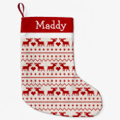 Petite Chaussette De Noël Cerf Monogramme Sweat Ugly (Devant)