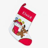 Petite Chaussette De Noël Cerfs de Noël (Devant (Accrochage))