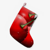 Petite Chaussette De Noël Cerises avec gouttes de ragoût (Devant (Accrochage))
