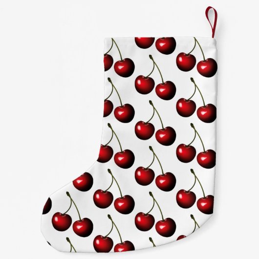 Petite Chaussette De Noël Cerises Noël Stocker (Dos)