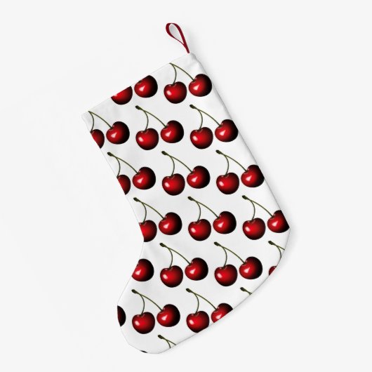 Petite Chaussette De Noël Cerises Noël Stocker (Dos (Accrochage))