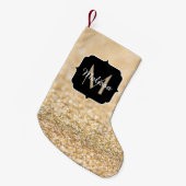 Petite Chaussette De Noël Champagne or fausse parties scintillant scintille  (Devant (Accrochage))