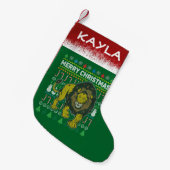 Petite Chaussette De Noël Chandail de Noël Lion laide (Devant (Accrochage))