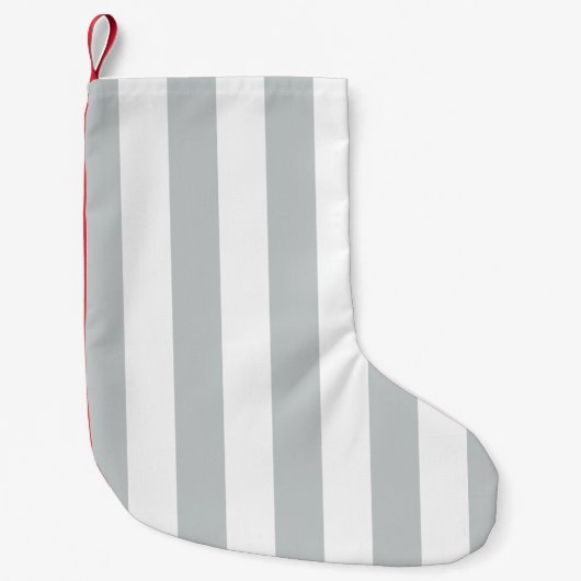 Petite Chaussette De Noël Changez les rayures grises en n'importe quelle (Devant)