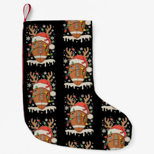 Petite Chaussette De Noël Chapeau de Noël de football Santa Rennes lumières