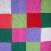 Petite Chaussette De Noël Charmant bonhomme de neige de noël dans le patchwo