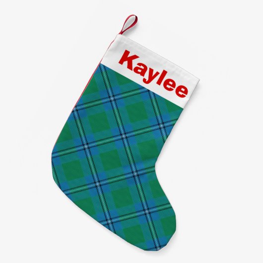 Petite Chaussette De Noël Charme de vacances Clan Irvine Irwin Tartan (Devant (Accrochage))