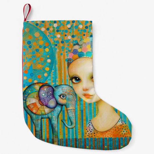 Petite Chaussette De Noël Charme éléphant Noël Stocker (Devant)