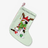 Petite Chaussette De Noël Chat Calico de Noël amusant (Devant (Accrochage))