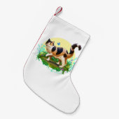 Petite Chaussette De Noël Chat Calico Fluffy avec papillon (Devant (Accrochage))