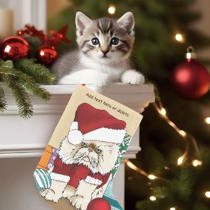 Petite Chaussette De Noël Chat de Noël Perse